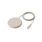 ELECOM W-QA25BE беспроводной зарядное устройство Qi засвидетельствование 5W настольный предотвращение скольжения накладка кабель цельный .. только зарядка бежевый 
