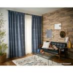 ショッピングムーミン スミノエ ムーミン 遮光カーテン デニムボーダー 100×200cm ブルー
