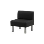 法人限定 Netforce LBS-60-W-BK ブラック ロビーベンチ 幅600mm 背付き メーカー直送