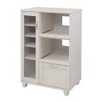 JKプラン Lyckaland　キャスター付きレンジ台 家電ラック 75cm幅 ホワイト FLL-0015-WH