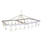 ショッピング水玉 ニシダ 型ハンガー ファミリーS ピンチ20個付 水玉ブルー