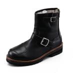 ショッピング牛革 デイトナ D38254 バイク ブーツ ライディングブーツ エンジニアブーツ 本革 牛革 シフトパッド ヒールジップ DS-003 ブラック 25.5cm/メンズ