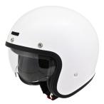 デイトナ D61100 DN007PJジェットヘルメットWH/L バイク用 SG規格 高強度ABS スモールジェット シールド / スピーカーホール 装備 ホワイト Lサイズ(59-60cm)