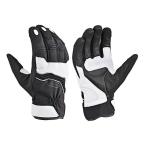 デイトナ D63162 バイク グローブ 冬秋 革(ヤギ革) 防水 防風 スマホ対応 握りやすい 蒸れない アクティブフィットウィンターグローブ DG-022 ホワイト Mサイズ