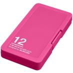 メモリカードケース ELECOM エレコム CMC-SDCPP12PN インデックス台紙付き SD6枚+microSD6枚収納 ピンク