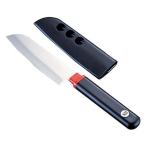 富士カトラリー FK-405 黒 ケント 果物ナイフ（サヤ付・100mm）