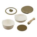 アイリスオーヤマ DPAN-6Sアイボリー お皿になるフライパン6点セット (IH対応) メーカー直送