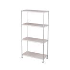 ショッピングウッド アイリスオーヤマ CMM-75144B ホワイト カラーメタルラック ウッドボード付き メーカー直送