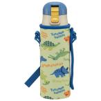 スケーター KSDC4 ディノサウルス ピクチャー 子供用 ステンレス 水筒 直飲み 470ml 専用カバー付き 保冷専用 子供に優しい軽量タイプ