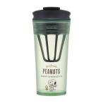 スケーター PTBFS4 スヌーピー バッジ シェイカー付 タンブラー (420ml フラップ付 メモリ付)