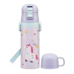 ショッピング水筒 スケーター SKDC4 リトルユニコーン 子供用 ステンレス 水筒 (2way 直飲み 470ml コップ飲み 430ml 保温 保冷)