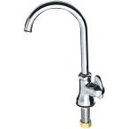 三栄水栓製作所 JA565-13 ミニセラ立形ツル首自在水栓