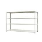 キタジマ 51010404401 スチールラック NC1800-12-4段 ホワイト メーカー直送