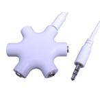  multi earphone splitter white [ earphone distributor mixing ] stereo Mini plug cable attaching audio splitter 