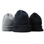 ショッピング21夏 a people to collect コットン リブ ニット帽 ニットキャップ 高さ21センチ