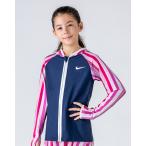  Kids Rush Guard длинный рукав купальный костюм девочка девушки ребенок ... Nike NIKE GIRLS графика полный Zip детский 120-160 размер /1981910-08[ возвращенние товара не возможно ]