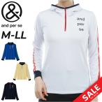  Anne Pas . рубашка с длинным рукавом парка рубашка женский Golf одежда and per se половина Zip f-ti-UV уход стрейч с капюшоном . Golf рубашка /AFF9223P1