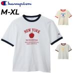チャンピオン 半袖 Tシャツ メンズ Champion リンガーTシャツ プリントT 涼感 キシリトール加工 カジュアルウエア 男性 トリムTシャツ トップス /C3-B330