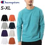 チャンピオン 長袖 Tシャツ メンズ Champion ポケットT 無地 ロンT クルーネック スポーツ カジュアルウェア 男性 トップス ポケT コットンUSA /C3-Y432