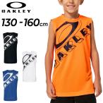 オークリー キッズ ノースリーブ 130-160cm 子供服 OAKLEY ジュニア スリーブレス Tシャツ スポーツウェア 吸汗速乾 UVカット 子ども ビッグロゴ プリント