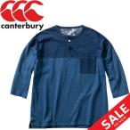 Tシャツ 7分袖 メンズ カンタベリー canterbury 3/4スリーブインディゴラガーティ/アオテアロア インディゴ染め クルーネック AOTEAROA20S トップス/RA40057