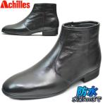 メンズ レインブーツ 幅広3E マックウォーター  Mc.WATER 防水 ショート丈 レインシューズ 長靴 男性 紳士靴 黒 ブランド アキレス Achilles くつ/TRG8510