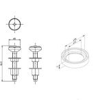TOTO TS516DS(.. бак крепежный болт )+TH91540E( прокладка ) комплект 
