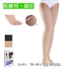 弾性ストッキング 医療用 着圧　シグバリス　コットン(綿)　ストッキング(太ももまで)　弱圧　つま先なし　クラス1　2色　6サイズ