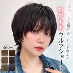 ウィッグ ショート ウルフ マッシュ ウイッグ ベージュ ブラウン 黒髪 ピンク ウイック フルウィッグ カール 女性 レディース 自然 医療用 かつら