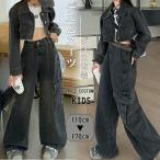 キッズ ダンス衣装 ヒップホップ セットアップ デニムスーツ ジャケット カーゴパンツ Gジャン 2点セット アウター 折り襟 女児用 ゆったり  お出かけ 110-170cm