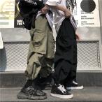 原宿系 カーゴパンツ レディース メンズ 韓国ファッション ボトムス ハイウエスト カジュアルパンツ スポーティ ヒップホップ ダンス衣装 ストリート風