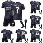 レアル・マドリードCF 120周年限定エディション サッカーユニフォーム レプリカ 子供用 大人用 メンズ 上下3点セット 背番号7 子供ユニフォーム ソックス付き