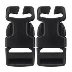 WOSPORT ITWタイプ サイドリリースバックル 2Pcs BK