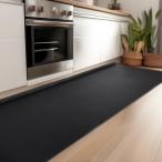 Gemarwel キッチンマット 拭ける【全ネット L字-折り目付き-床の隙間にピッタリフィット】 45x240cm 台所マット 6mm 分厚い 低