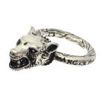 GUCCI グッチ ANGER FOREST WOLF HEAD  ウルフヘッド リング AG925 シルバー ♯10 メンズ アクセサリー 未使用品 aq4624