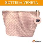 BOTTEGA　VENETA 　ボッテガヴェネタ　化粧ポーチ　コスメコーチ　イントレッチオ リュージョン ポーチ ナイロン　ピンクベージュ