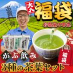 ショッピング茶 福袋 2024 食品 お茶 ほうじ茶 緑茶 茶葉 深蒸し茶 日本茶 お茶の葉 静岡茶 国産品 カテキン 詰め合せ がぶ飲み大入り茶葉3種 送料無料