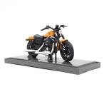 ハーレーダヴィッドソン　HARLEY-DAVIDSON　2014 Sportster Iron 883　ダイキャストモデル　バイク　ミニカー　ブラック　オレンジ　Maisto　マイスト　1：18