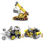 ブロック おもちゃ 働く自動車 道路建設 クレーン ローラー レゴ 互換 テクニックシリーズ クリスマスプレゼント