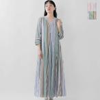 ne Quittez pas ヌキテパ コットンボイル ストライプ パネル ドレス Cotton Voile Stripe Panel Dress 010452wd2 レディース 2025aw新作