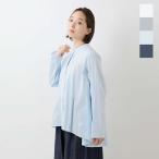 【クーポン対象】ミディウミ MidiUmi コットン バンドカラー Aライン シャツ 1-739841 レディース 2025ss新作