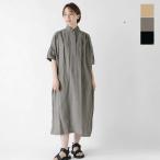 【クーポン対象】ina イナ フレンチリネン スタンド衿 ワンピース 251119-same1 レディース 2025ss新作