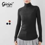 GICIPI ジチピ ウール シルク タートルネック リブ ニットソー プルオーバー PRUGNA 2523a  2025aw新作 【クーポン対象】