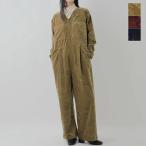 セール【40%OFF】アシェット assiette ストレッチ ベロア Vネック フロントZIP ジャンプスーツ a29-36502-54 レディース【☆】