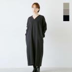 エヴァムエヴァ evam eva ウール Vネック ワンピース e253t155 レディース 2025aw新作