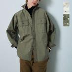 カーキ kha:ki  コットン ワイド ミリタリー ハンドペイント シャツ HAND PAINT SHIRTS mil25fbl3150  レディース 2025aw新作