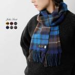 ショッピングスカーフ ジョンスコット JOHN SCOTT ラムウール チェック スカーフ マフラー nlc1751 ユニセックス  2025aw新作