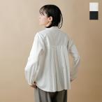 ショッピングサテン ツムグ tumugu  コットンサテン スタンドカラー ブラウス tb19435bレディース  春夏 2026ss新作