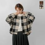 ショッピングブロック セール【40%OFF】ツムグ tumugu リネン コットン ブロックチェック カットジャガード ボレロ ブラウス tb25236 レディース【☆】