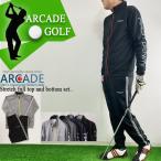 半額セール FIRST DOWN ジャージ メンズ ゴルフウェア セットアップ カチオンスムース素材 UVカット リフレクタープリント